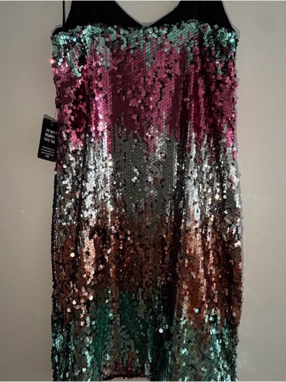 Express Multicolor Sequin Slip Mini Dress - Picture 2 of 2